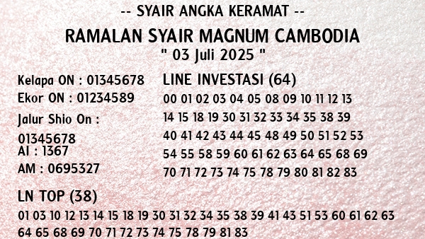 Prediksi Magnum Cambodia