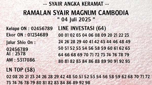 Prediksi Magnum Cambodia