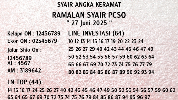 Prediksi Pcso