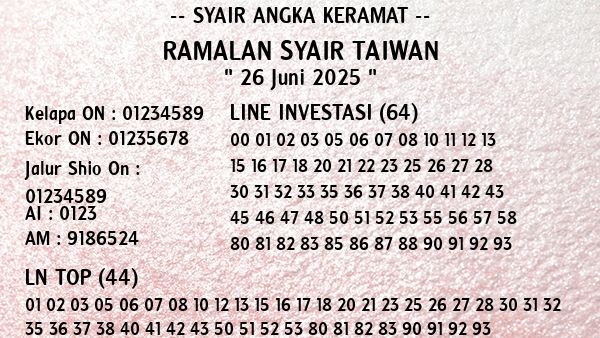 Prediksi Taiwan